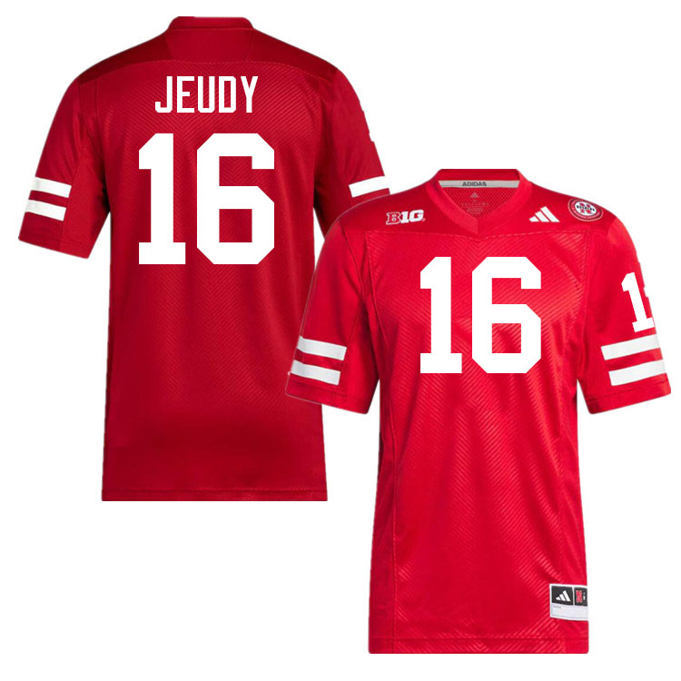 #16 Elijah Jeudy Nebraska Jersey,Nebraska Cornhuskers Football Uniforms,Jersey-Scarlet #16 Elijah Jeudy Nebraska Jersey,Nebraska Cornhuskers Football Uniforms,Jersey-Scarlet